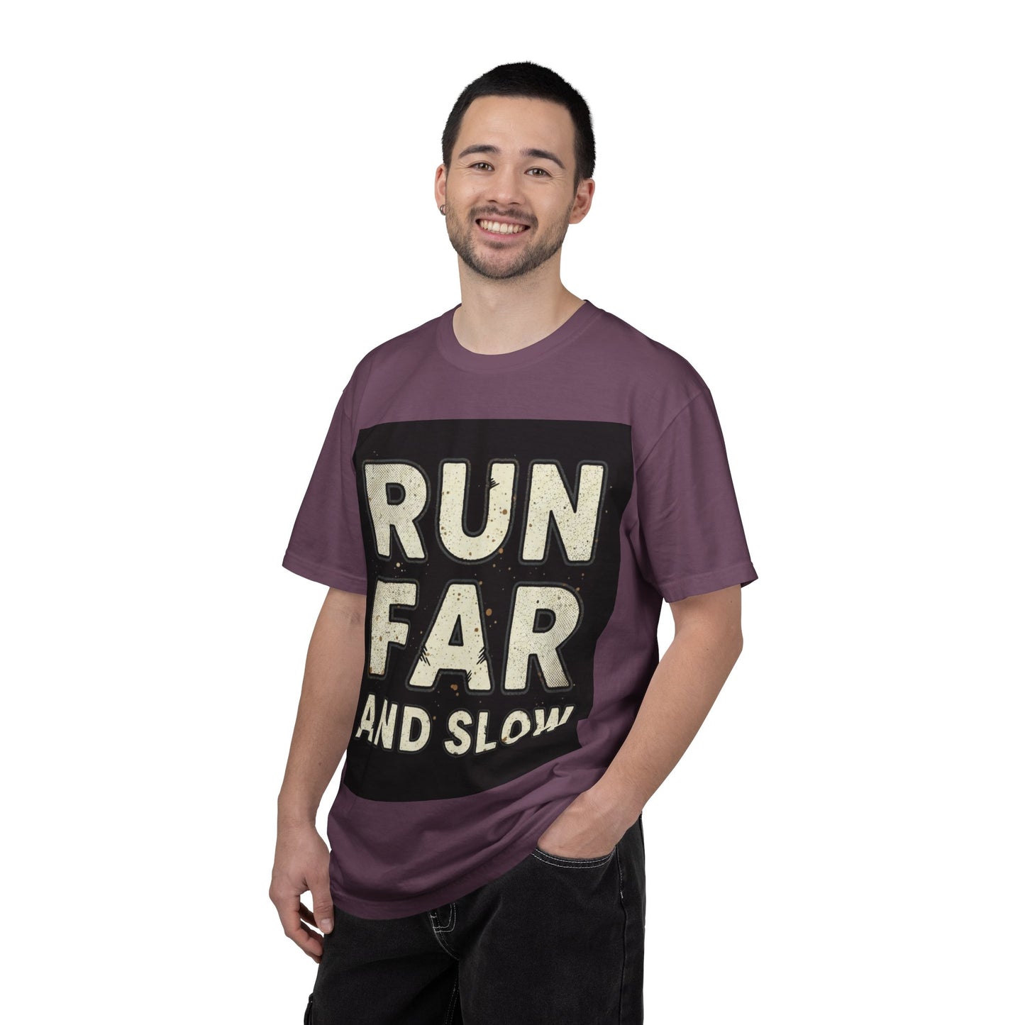 T-Shirt — Run Far And Slow Vintage Running Tee