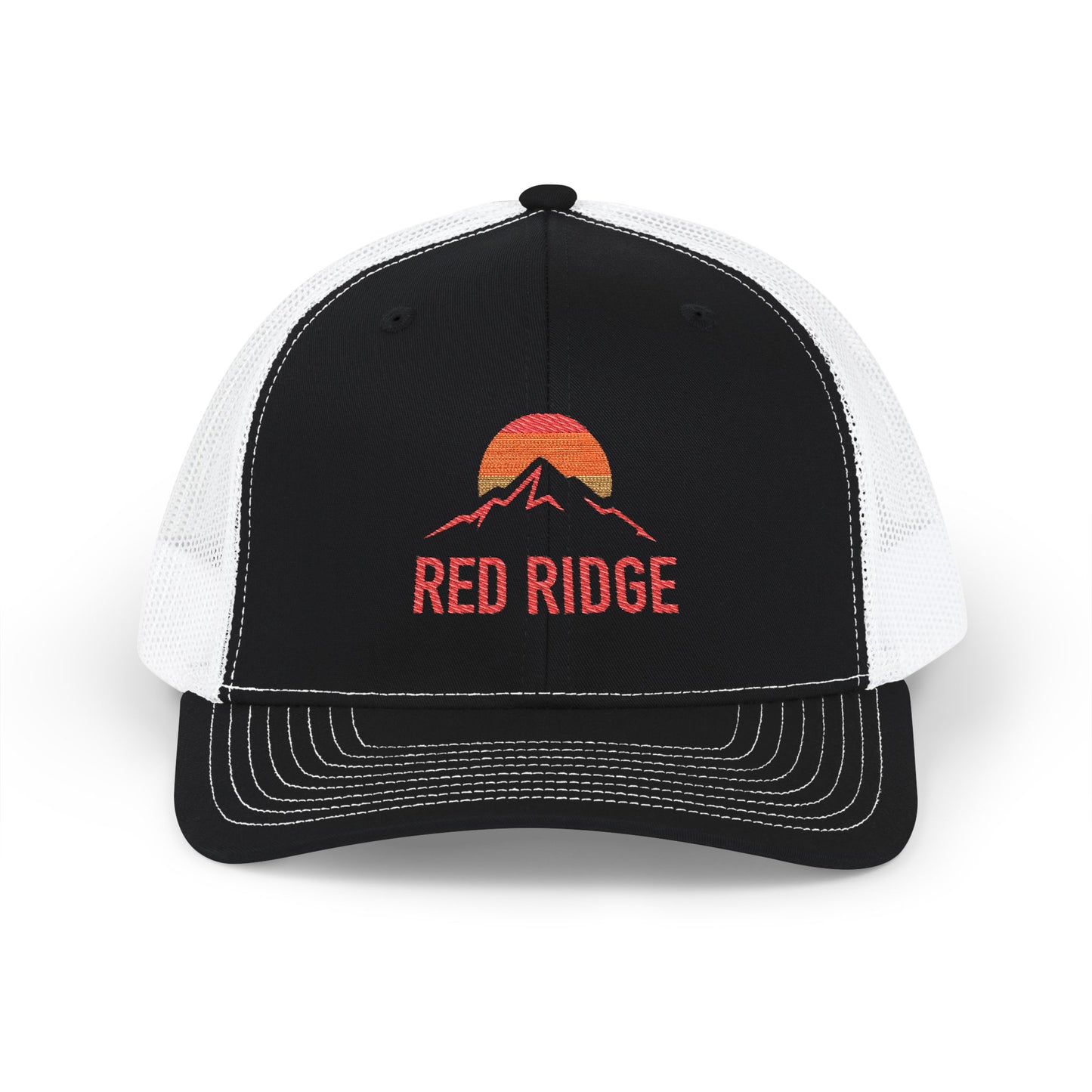Embroidered Sunrise Richardson 112 Hat, Red Ridge Sunrise, Snapback Trucker Cap, Outdoor Hat, Camping Gear, Gift for Him/Her, Adjustable Cap