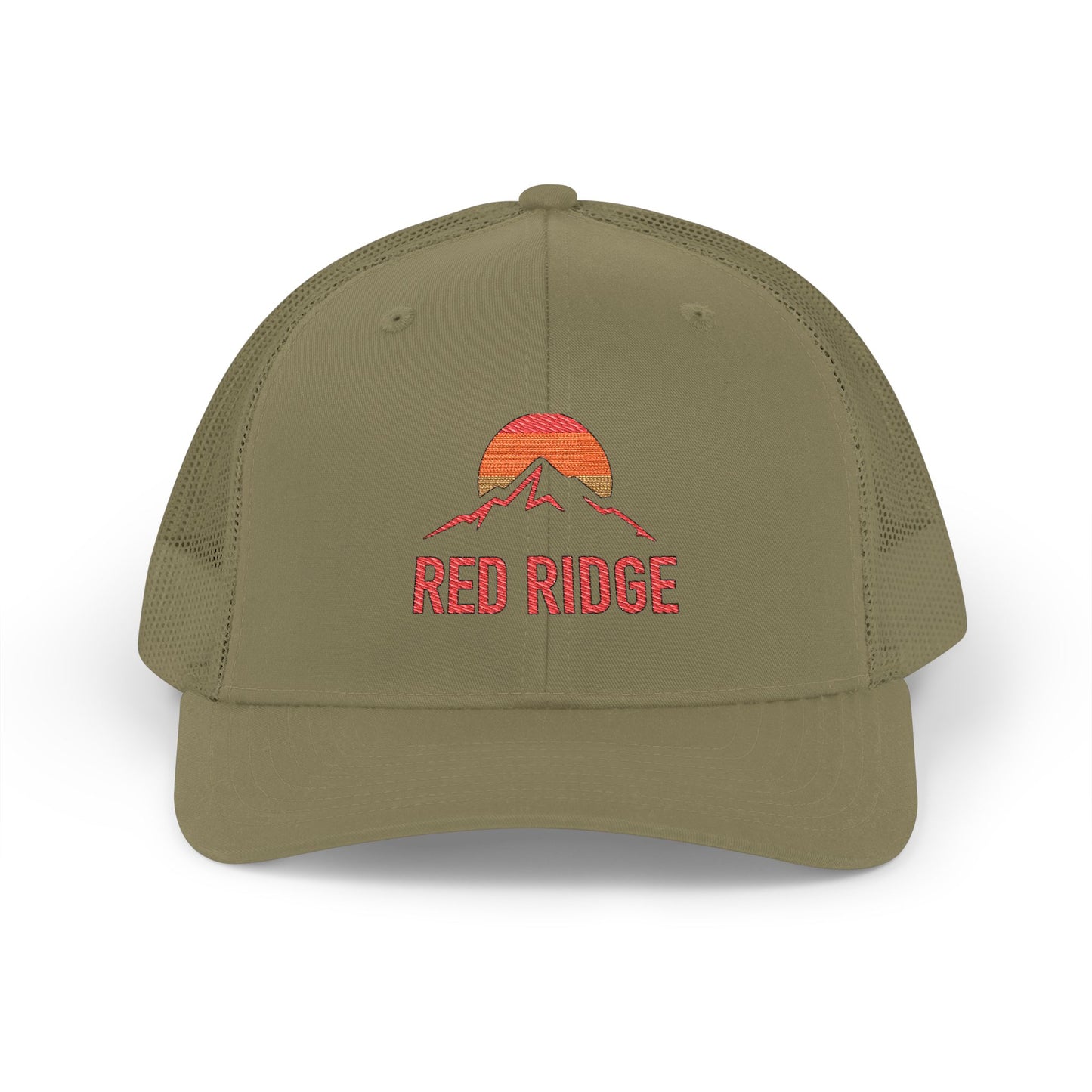 Embroidered Sunrise Richardson 112 Hat, Red Ridge Sunrise, Snapback Trucker Cap, Outdoor Hat, Camping Gear, Gift for Him/Her, Adjustable Cap