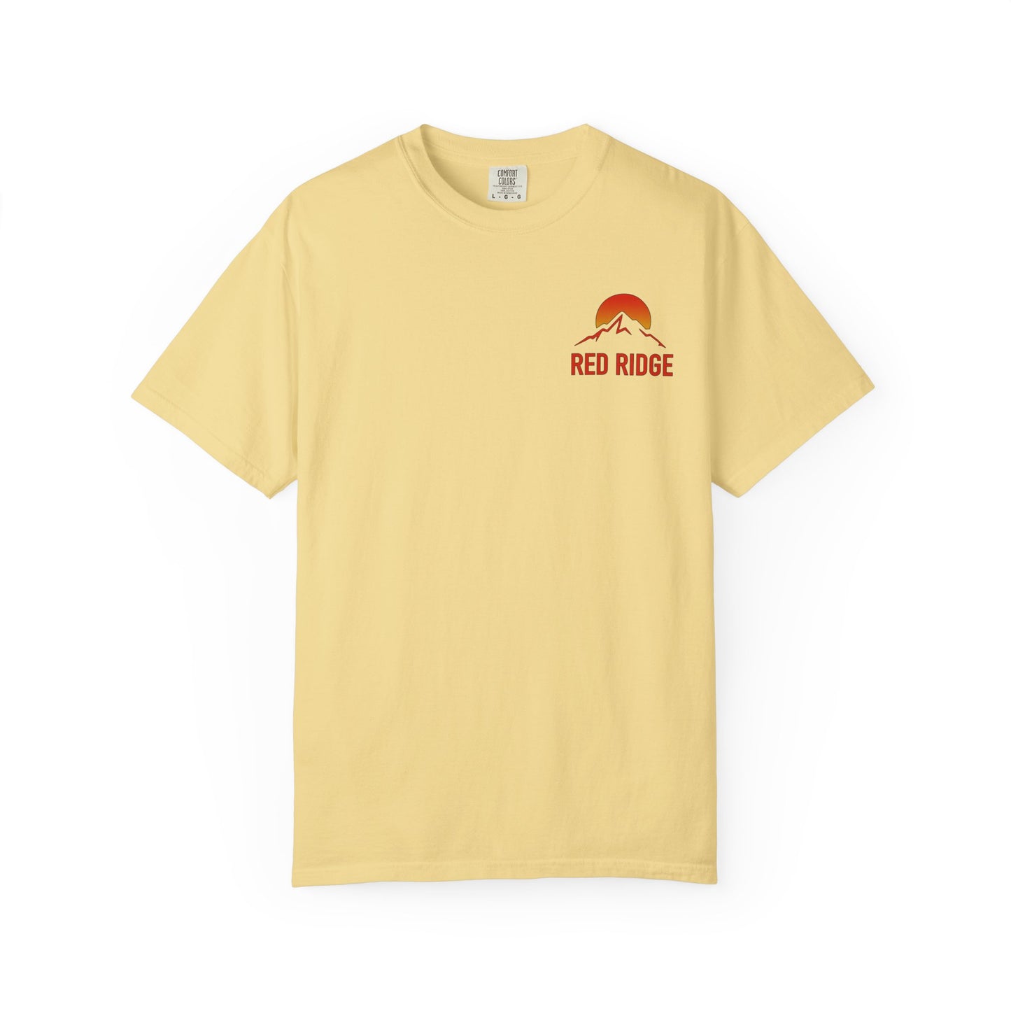 Red Ridge Mountain Sunrise Unisex T-shirt, Comfort Colors 1717