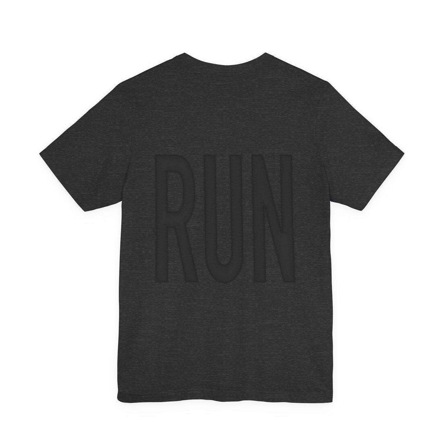 RUN Graphic Tee Running Shirt, Minimal Athletic Typography