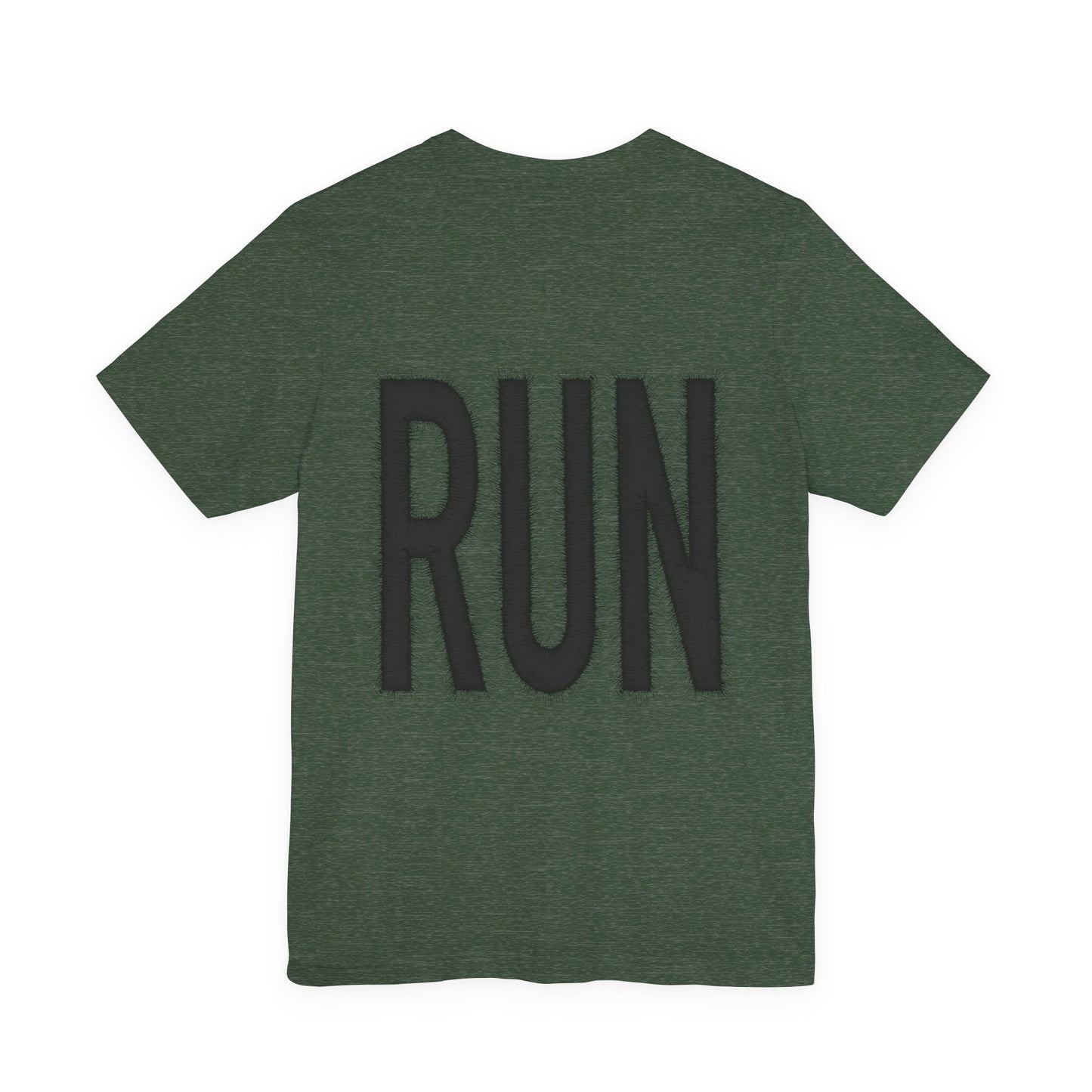 RUN Graphic Tee Running Shirt, Minimal Athletic Typography