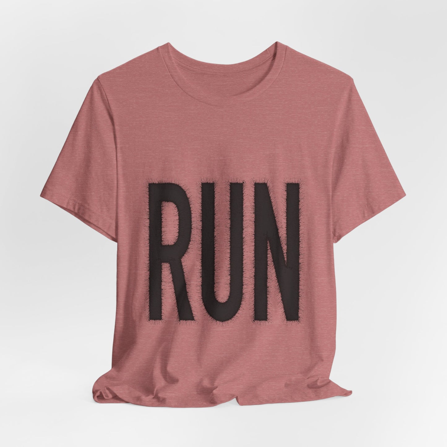 RUN Graphic Tee Running Shirt, Minimal Athletic Typography