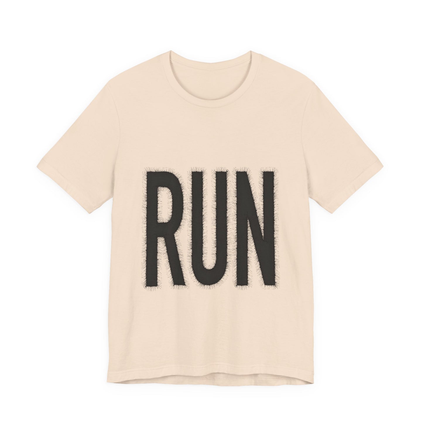 RUN Graphic Tee Running Shirt, Minimal Athletic Typography