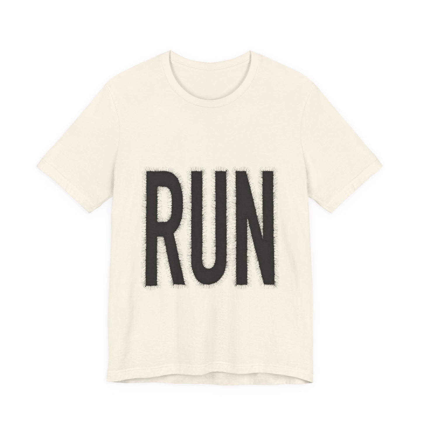 RUN Graphic Tee Running Shirt, Minimal Athletic Typography