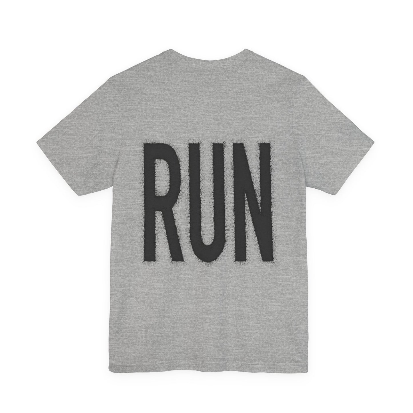 RUN Graphic Tee Running Shirt, Minimal Athletic Typography
