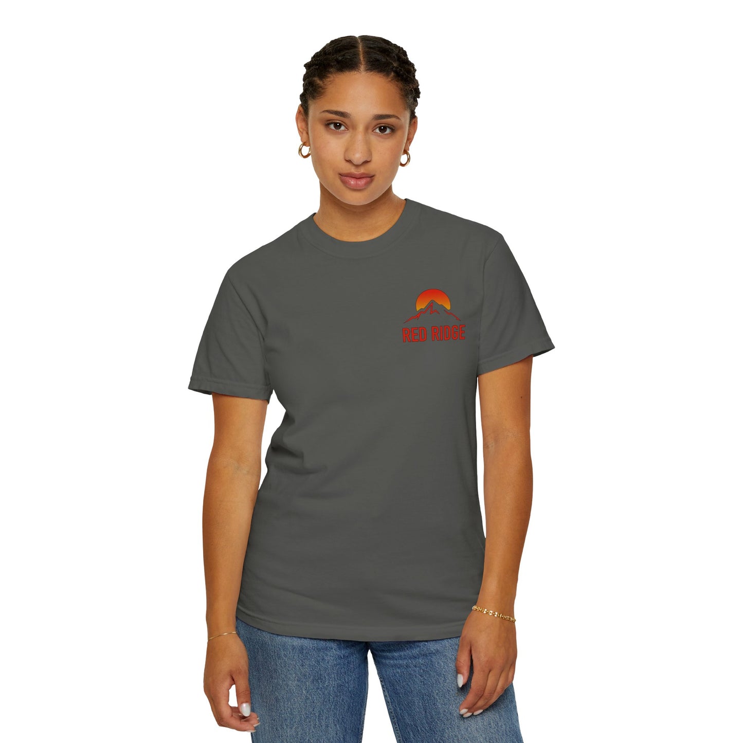 Red Ridge Mountain Sunrise Unisex T-shirt, Comfort Colors 1717