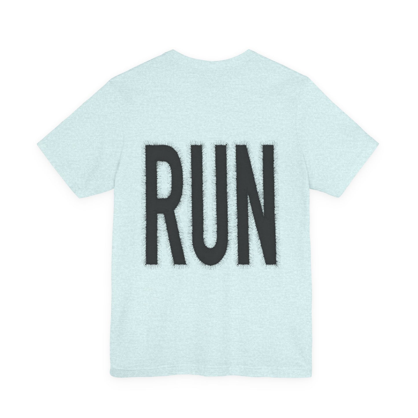 RUN Graphic Tee Running Shirt, Minimal Athletic Typography