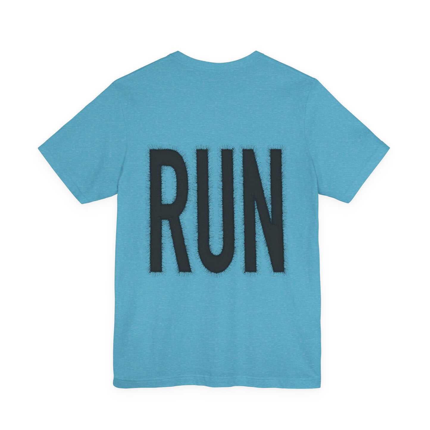 RUN Graphic Tee Running Shirt, Minimal Athletic Typography