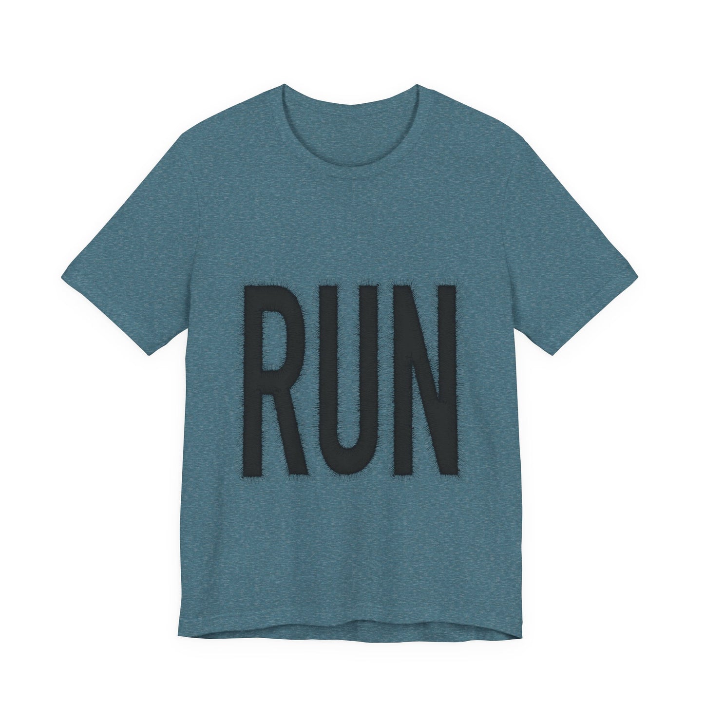 RUN Graphic Tee Running Shirt, Minimal Athletic Typography