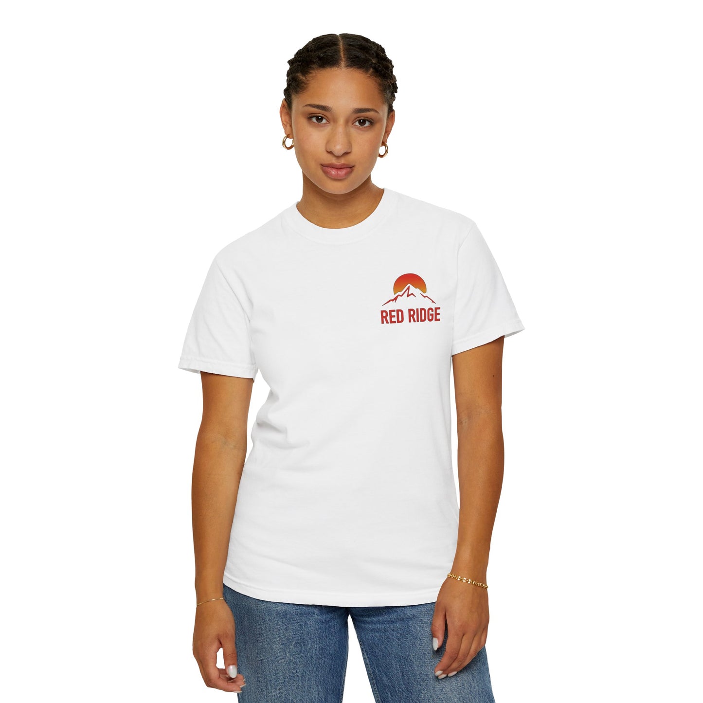 Red Ridge Mountain Sunrise Unisex T-shirt, Comfort Colors 1717