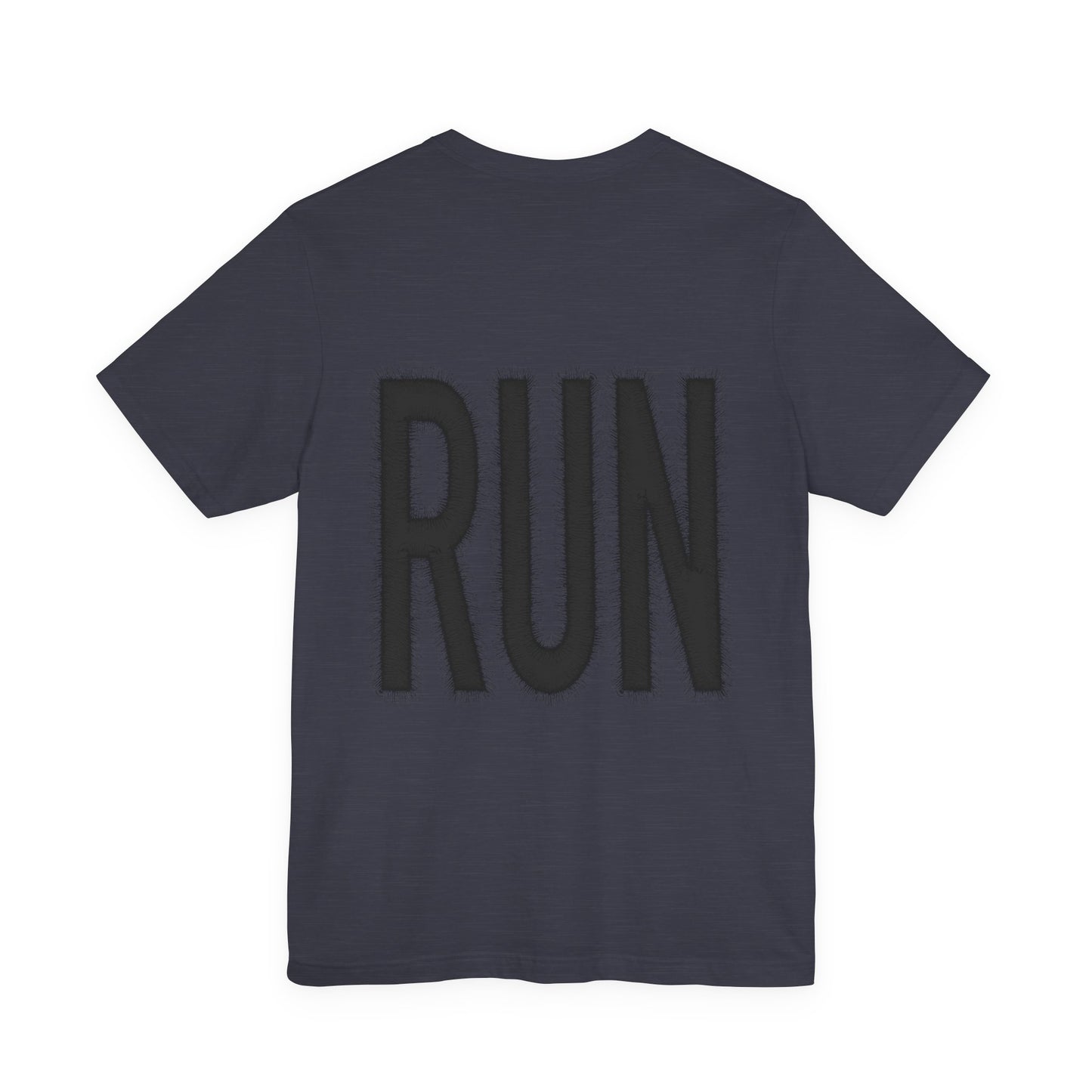 RUN Graphic Tee Running Shirt, Minimal Athletic Typography