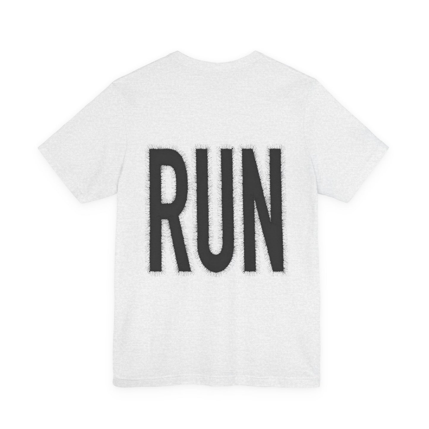 RUN Graphic Tee Running Shirt, Minimal Athletic Typography