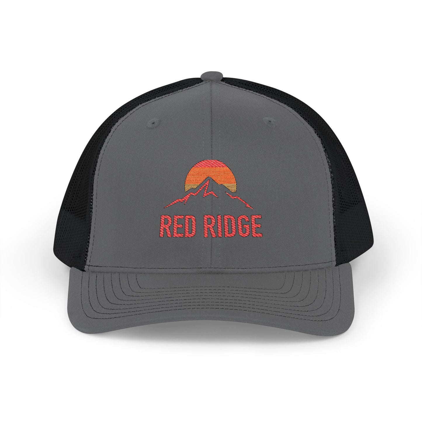 Embroidered Sunrise Richardson 112 Hat, Red Ridge Sunrise, Snapback Trucker Cap, Outdoor Hat, Camping Gear, Gift for Him/Her, Adjustable Cap