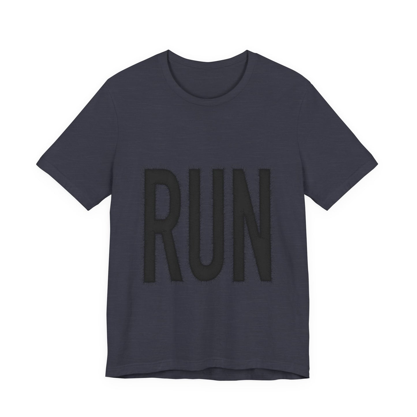 RUN Graphic Tee Running Shirt, Minimal Athletic Typography