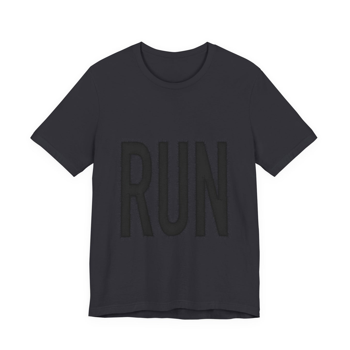RUN Graphic Tee Running Shirt, Minimal Athletic Typography