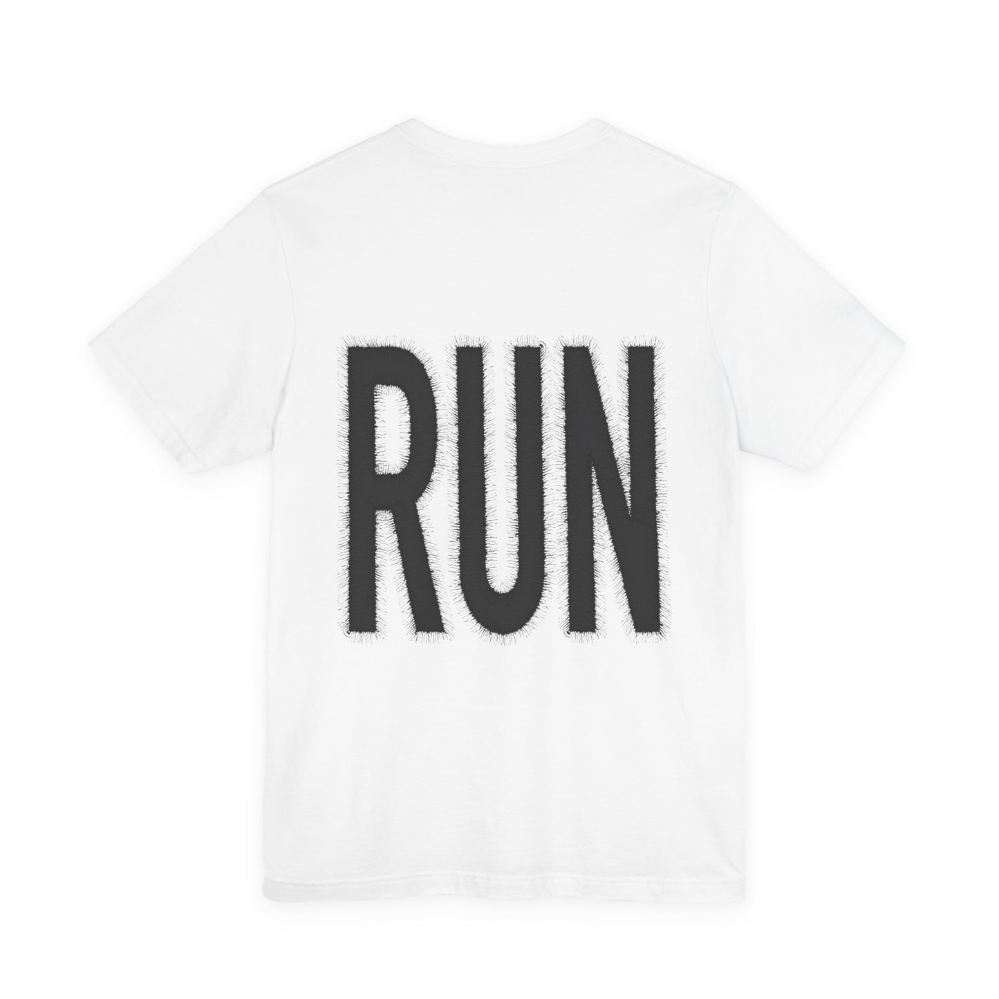 RUN Graphic Tee Running Shirt, Minimal Athletic Typography