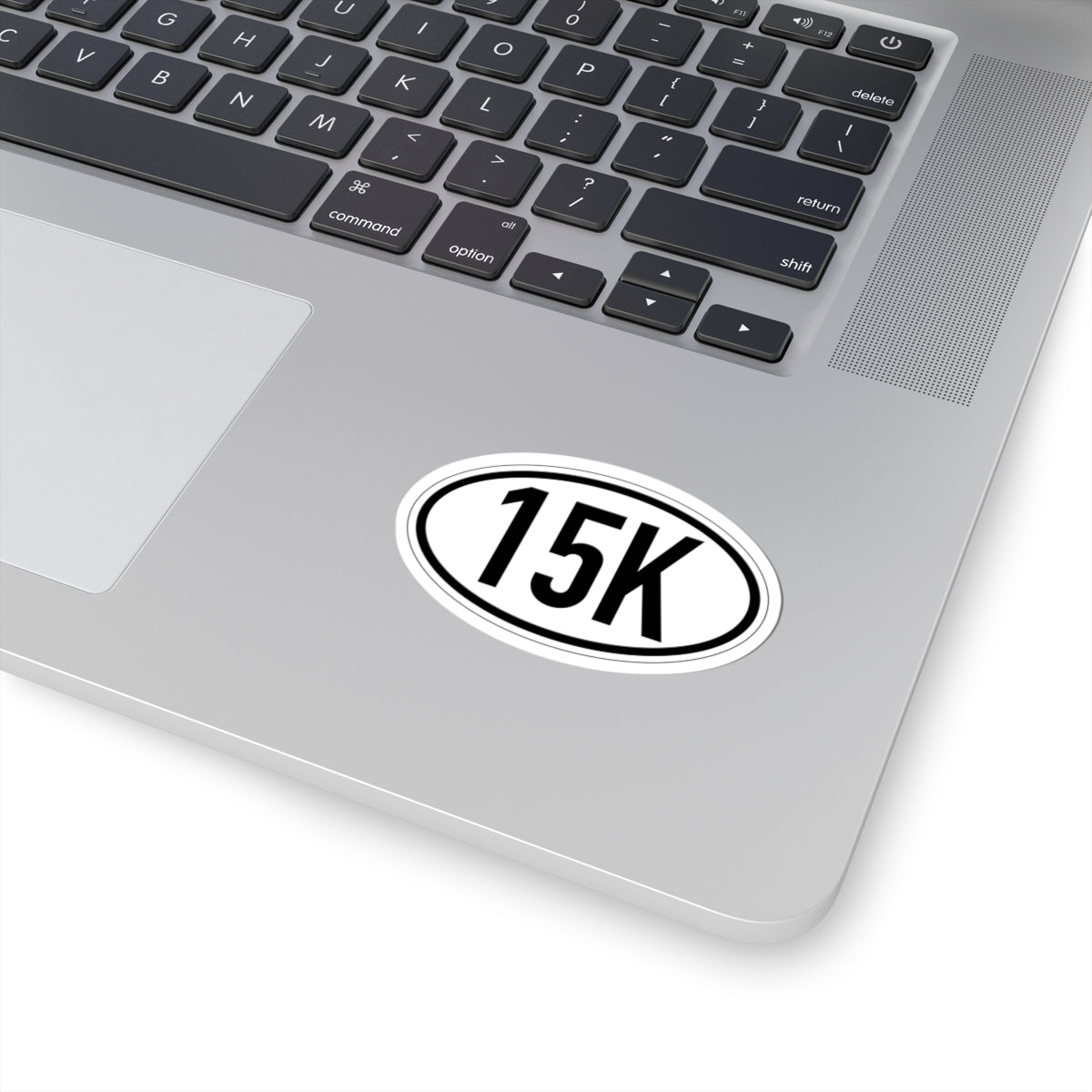 15K Vinyl Sticker, 4 Sizes, Oval Running Decal for Runners & Race Finishers
