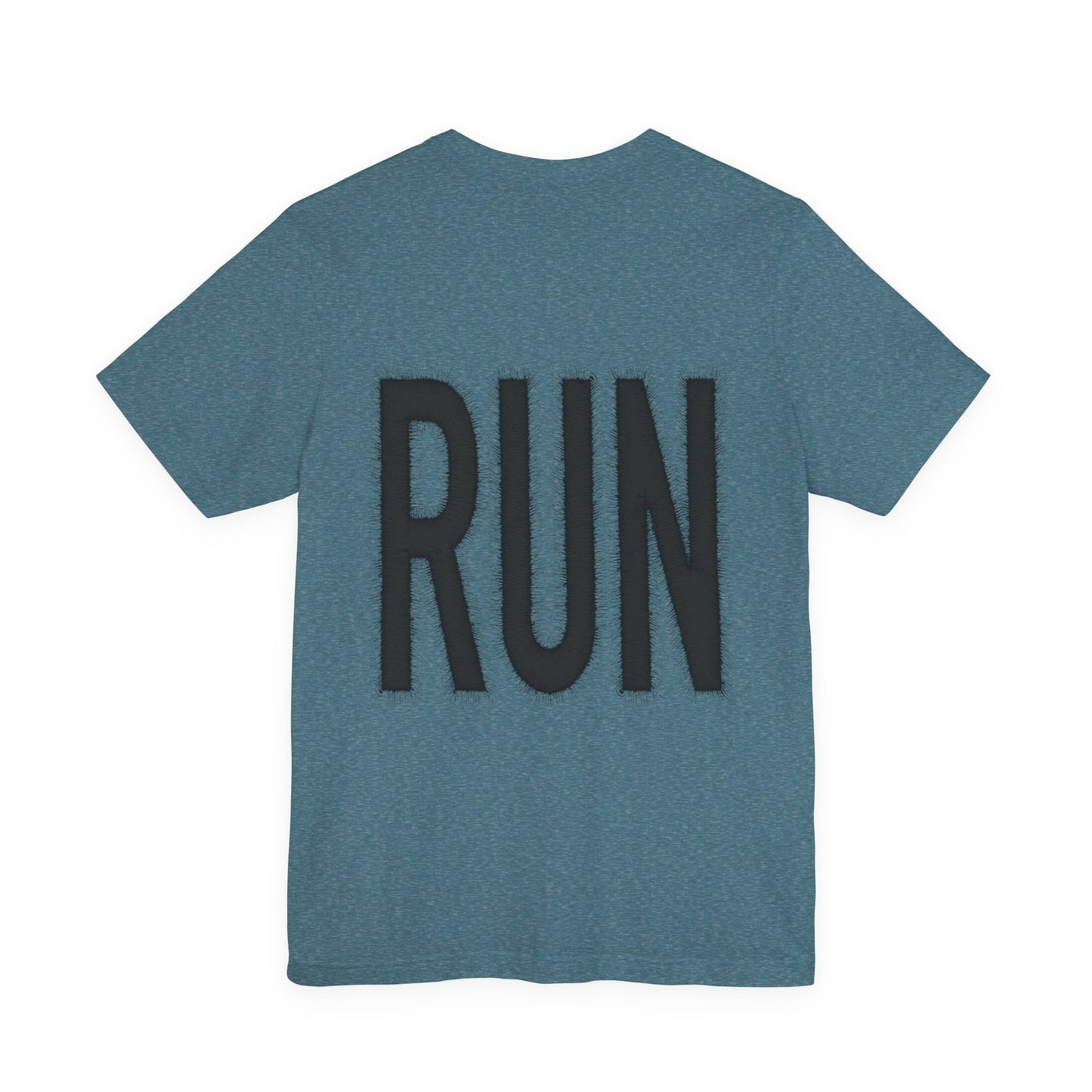 RUN Graphic Tee Running Shirt, Minimal Athletic Typography