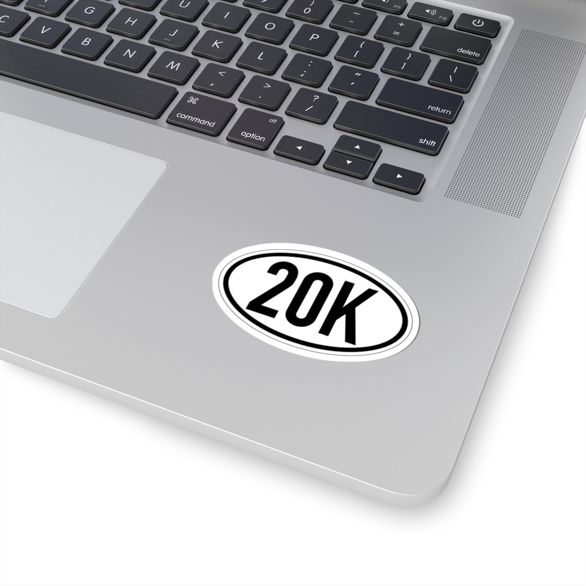 20K Vinyl Sticker, 4 Sizes, Oval Running Decal for Runners & Race Finishers