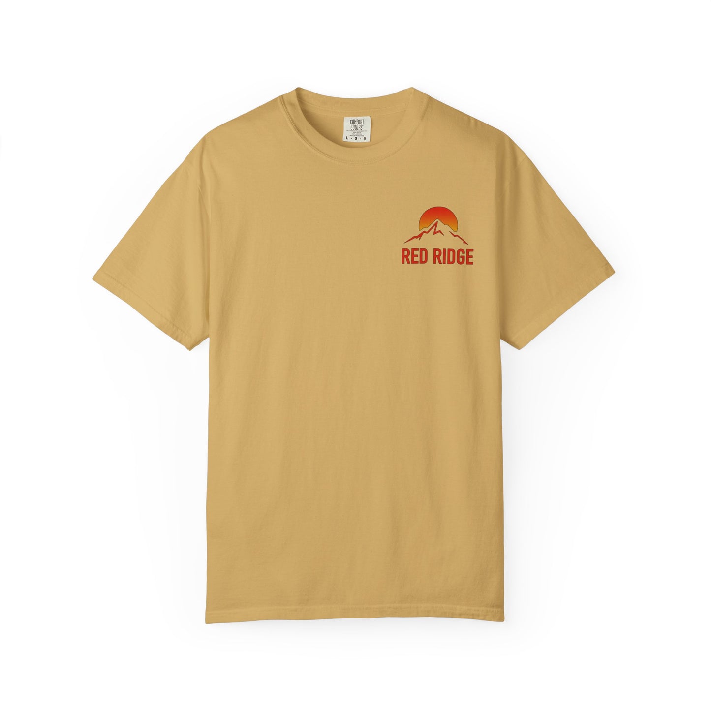 Red Ridge Mountain Sunrise Unisex T-shirt, Comfort Colors 1717