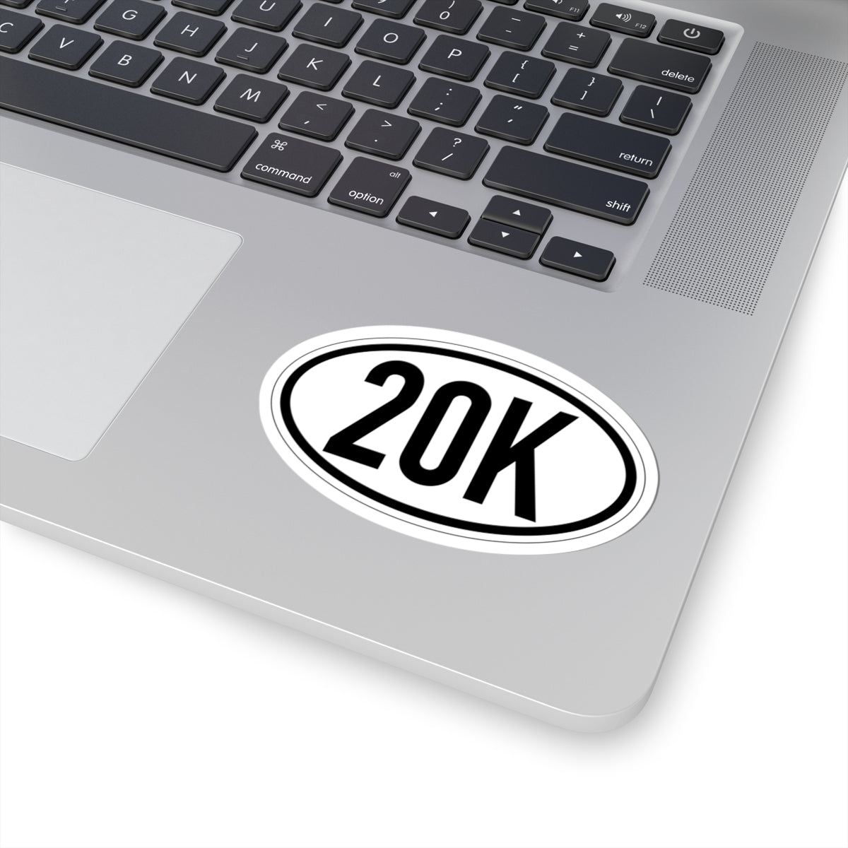 20K Vinyl Sticker, 4 Sizes, Oval Running Decal for Runners & Race Finishers