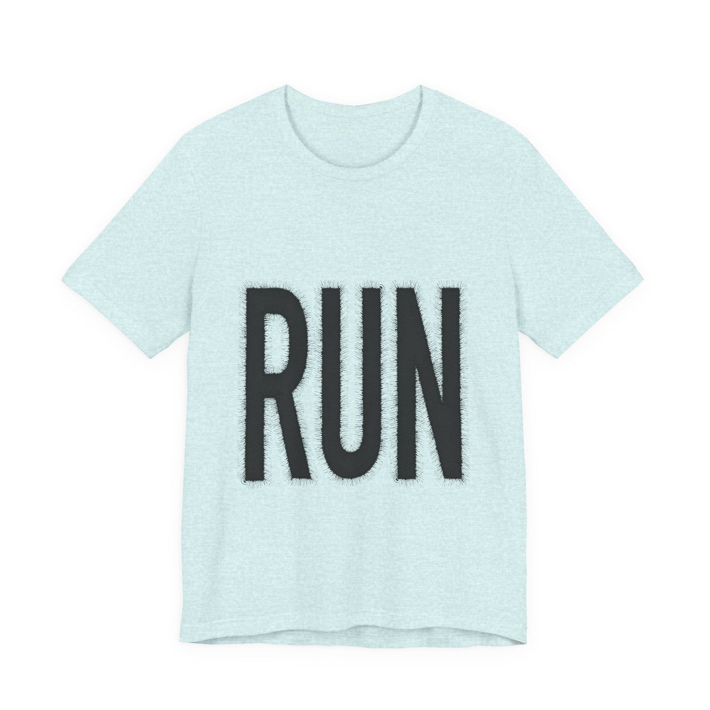 RUN Graphic Tee Running Shirt, Minimal Athletic Typography