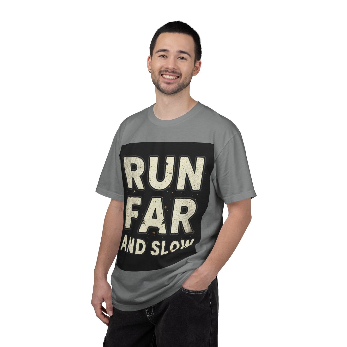 T-Shirt — Run Far And Slow Vintage Running Tee