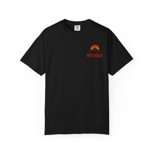 Red Ridge Mountain Sunrise Unisex T-shirt, Comfort Colors 1717