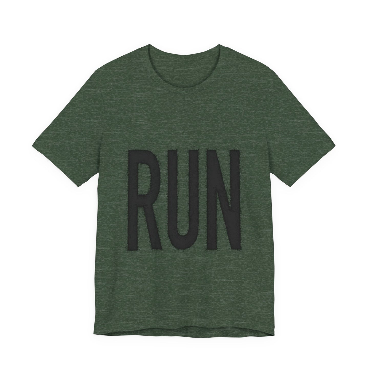 RUN Graphic Tee Running Shirt, Minimal Athletic Typography
