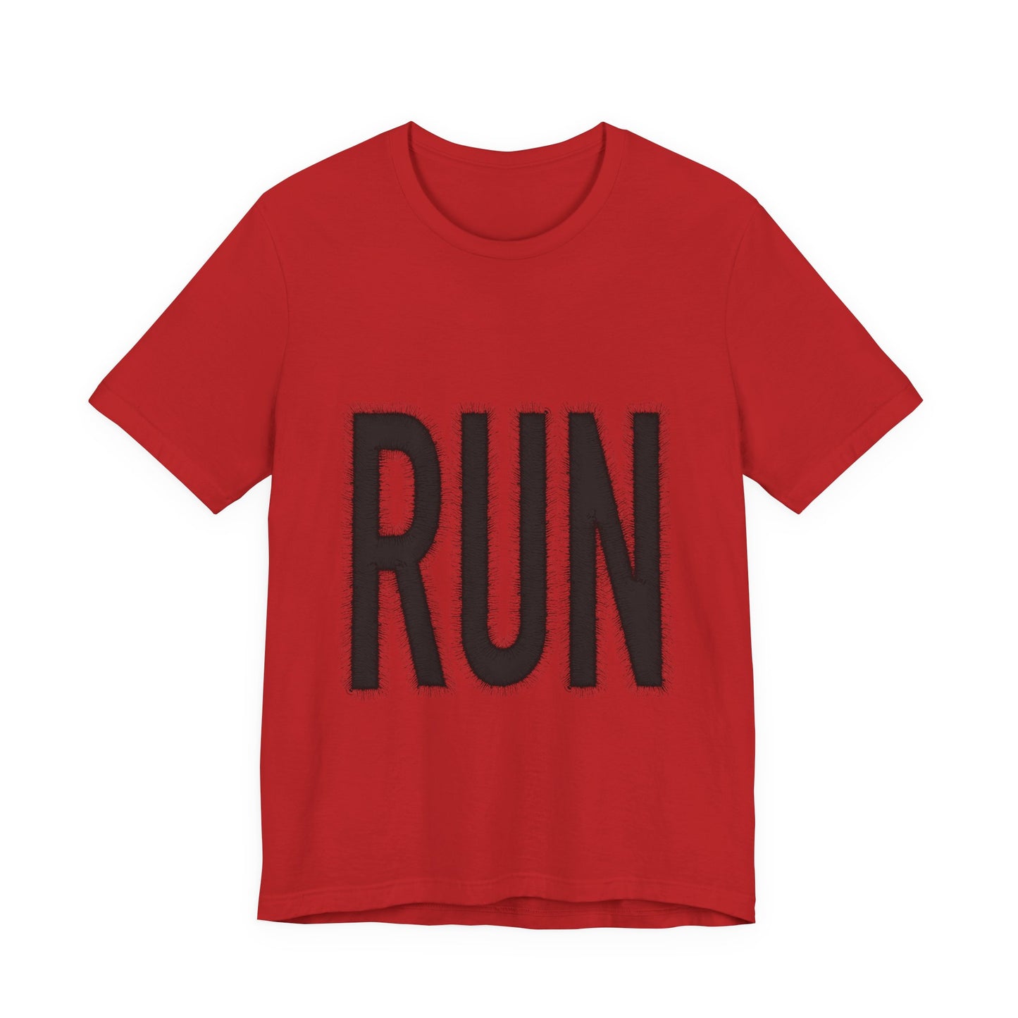 RUN Graphic Tee Running Shirt, Minimal Athletic Typography
