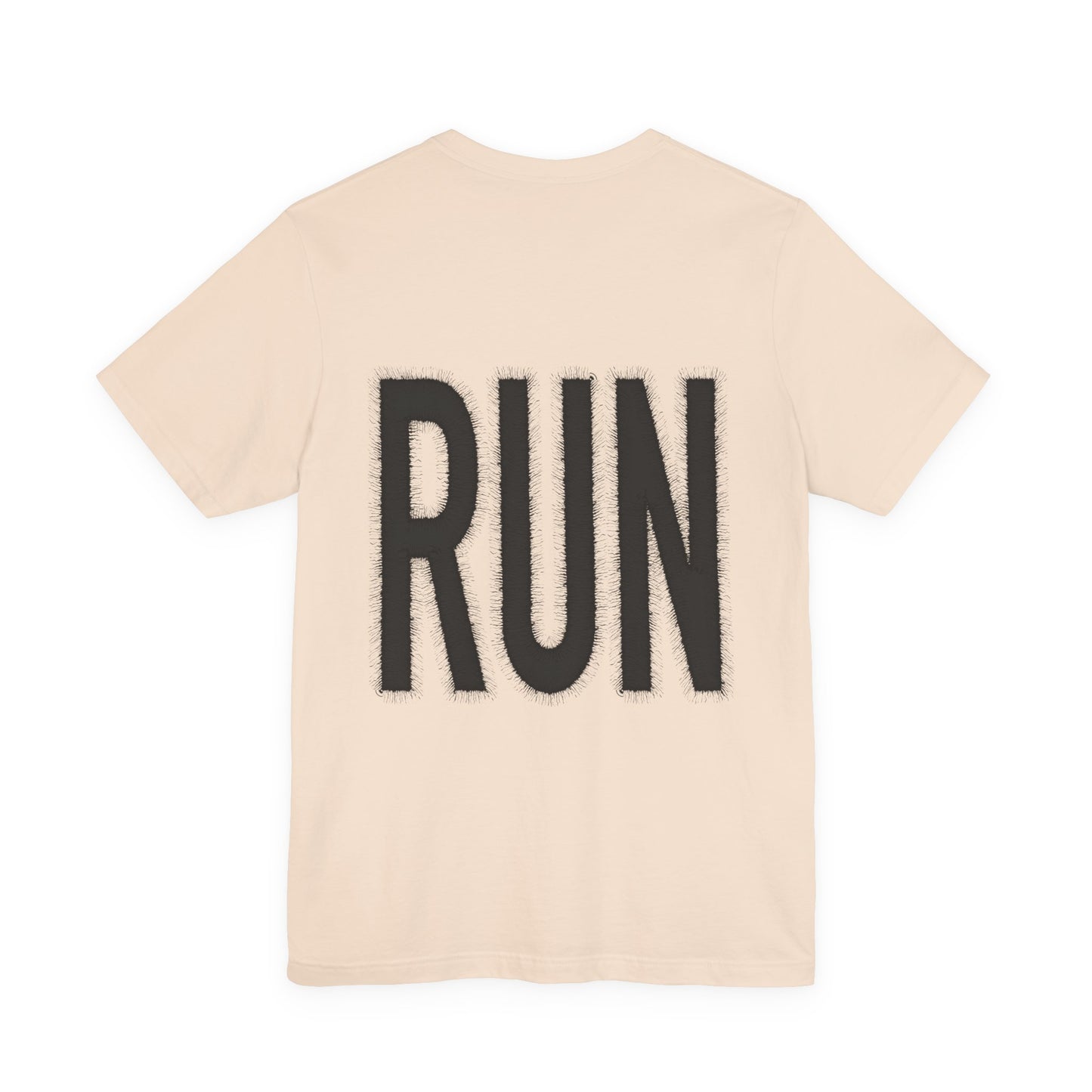 RUN Graphic Tee Running Shirt, Minimal Athletic Typography