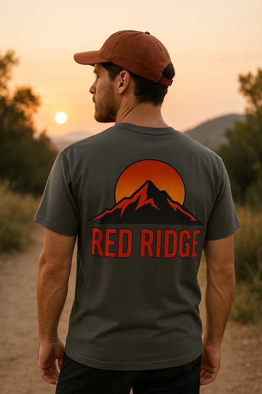 Red Ridge Mountain Sunrise Unisex T-shirt, Comfort Colors 1717