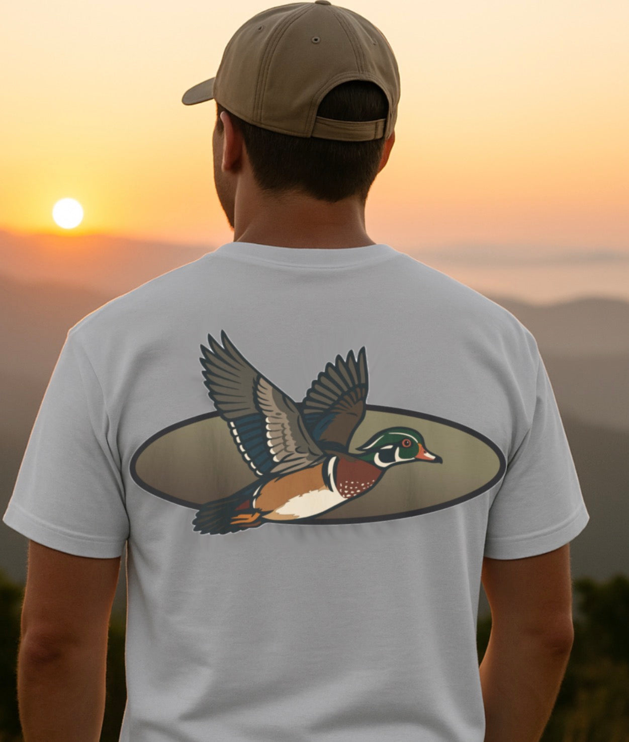 Wood Duck Design Fall Unisex T-shirt, Hunting Tee, Nature Lover Gift, Outdoors Apparel, Woodland Bird Shirt
