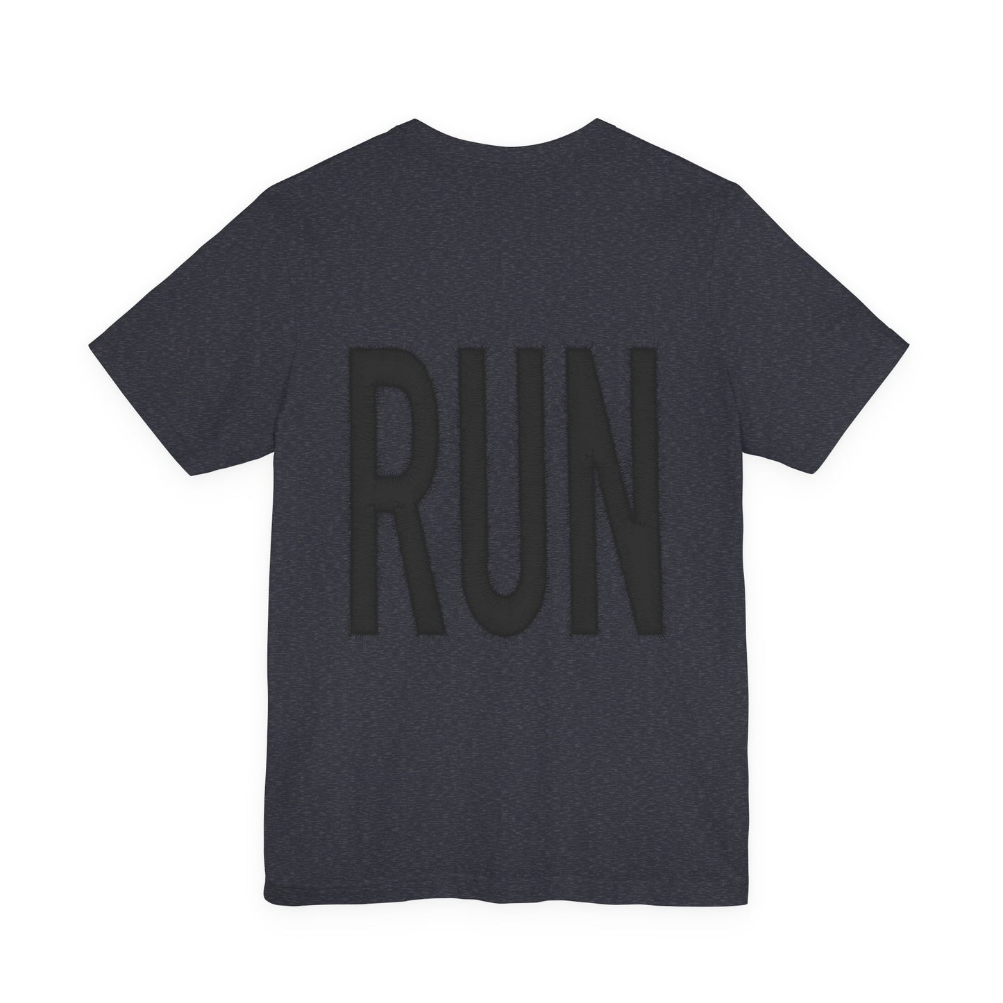 RUN Graphic Tee Running Shirt, Minimal Athletic Typography