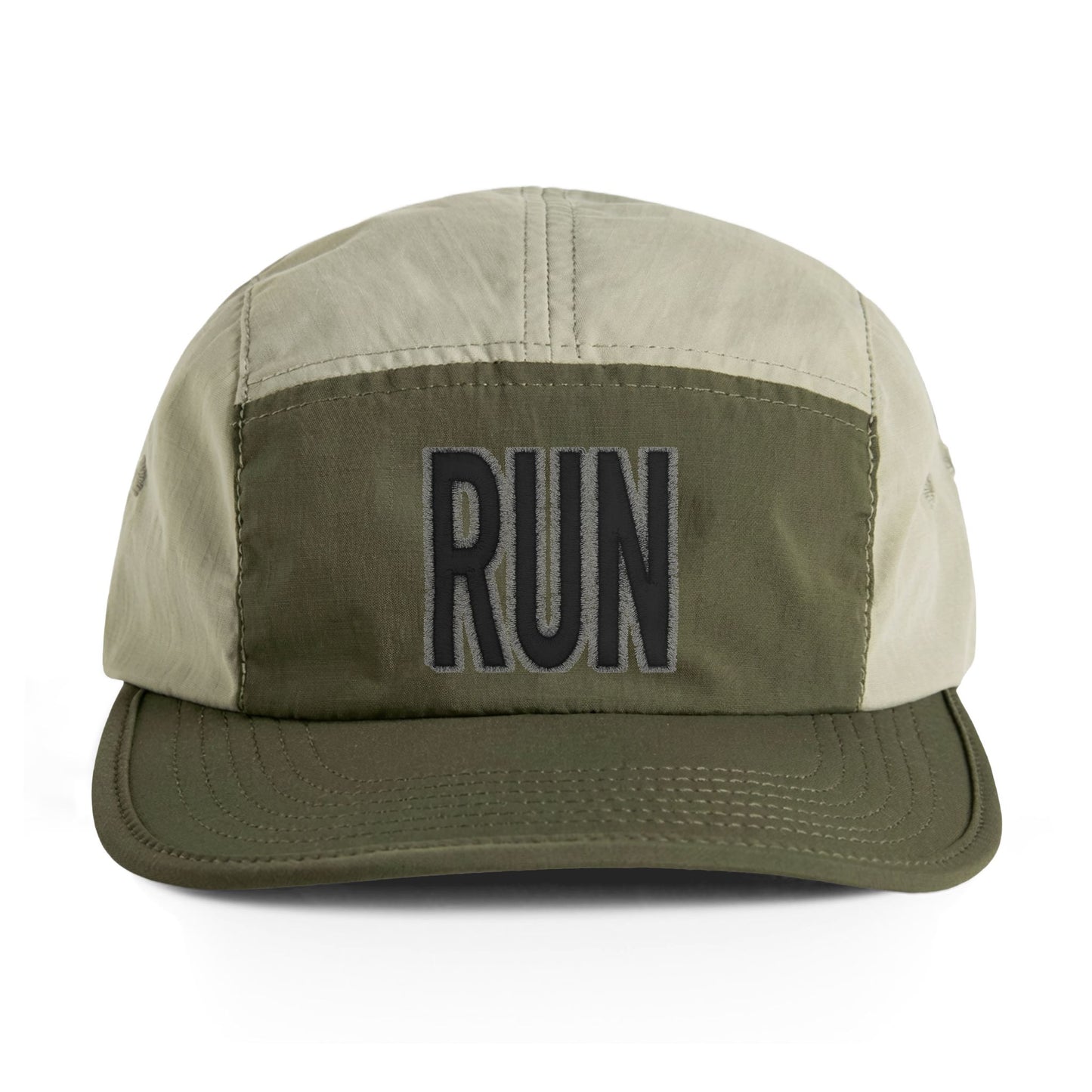 RUN nylon cap | running hat, two-tone sport cap