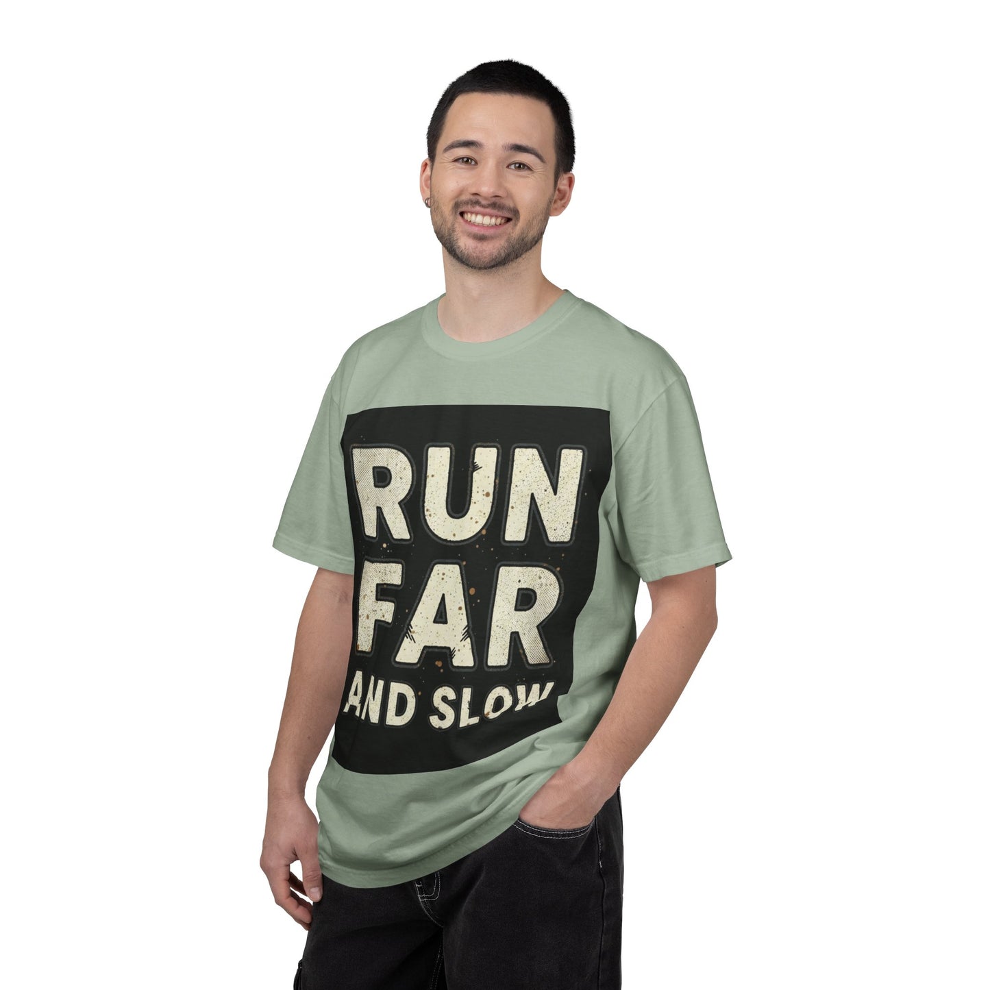 T-Shirt — Run Far And Slow Vintage Running Tee
