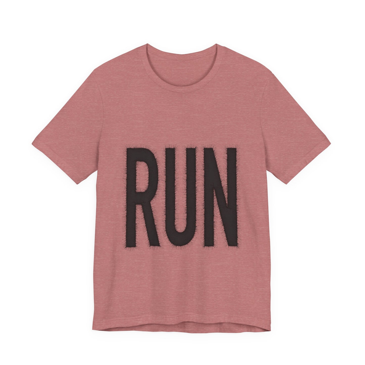 RUN Graphic Tee Running Shirt, Minimal Athletic Typography