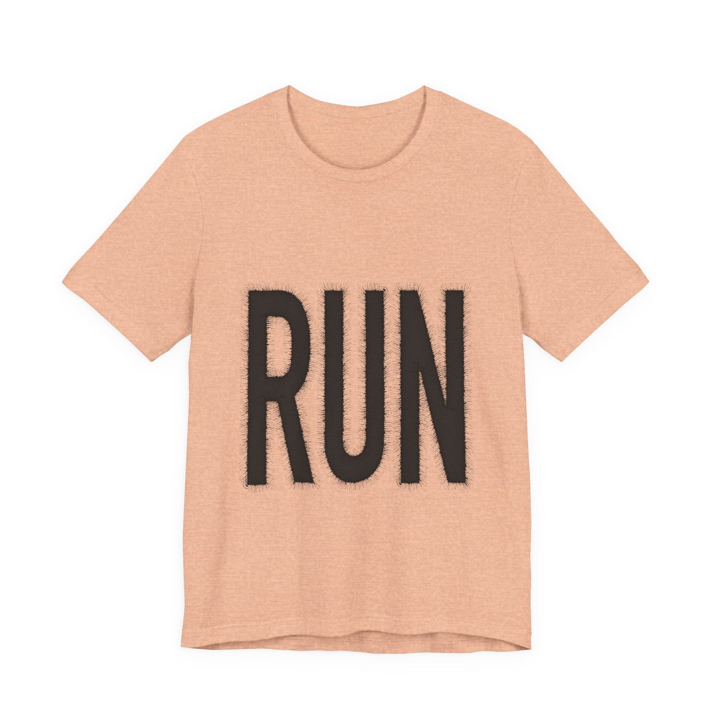 RUN Graphic Tee Running Shirt, Minimal Athletic Typography
