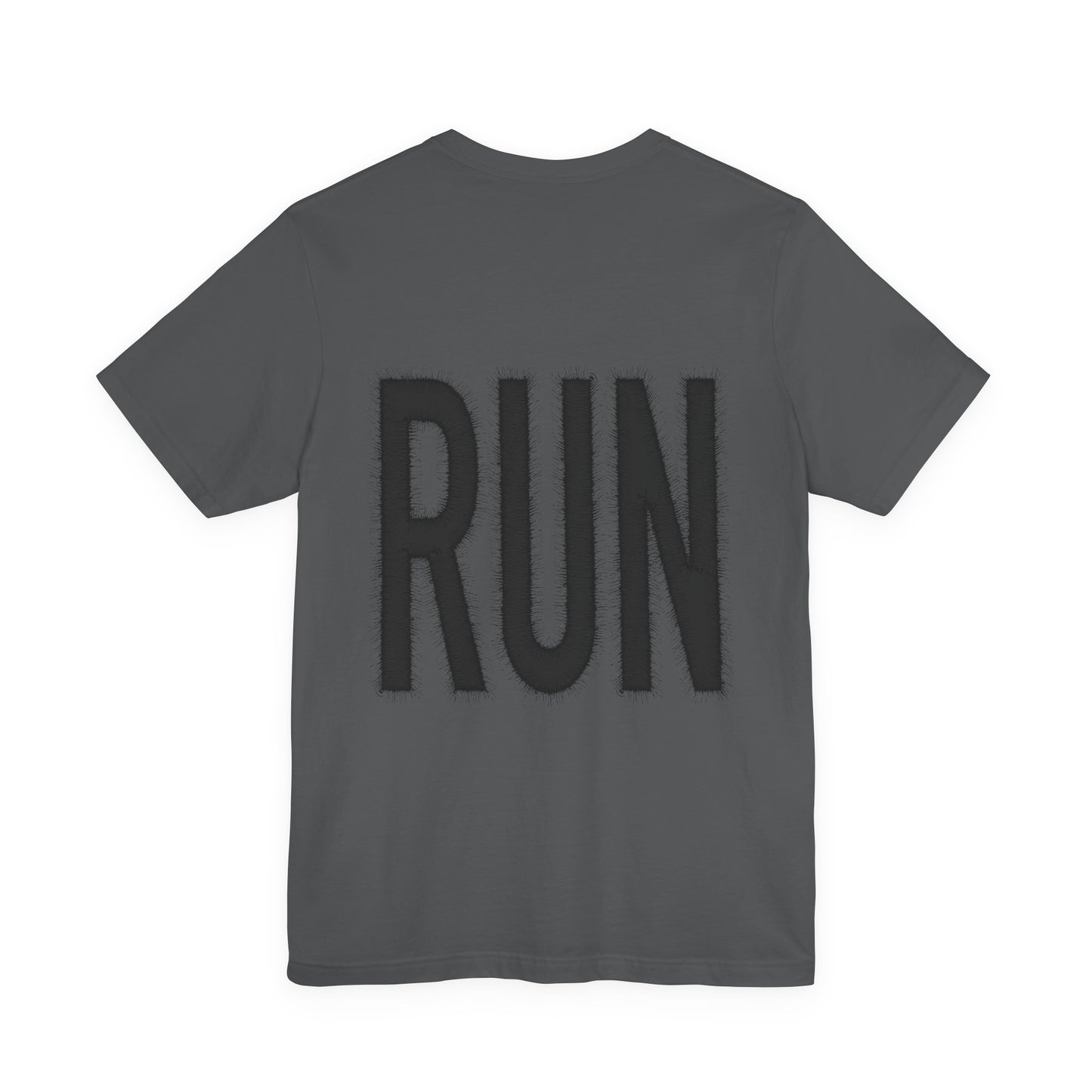 RUN Graphic Tee Running Shirt, Minimal Athletic Typography