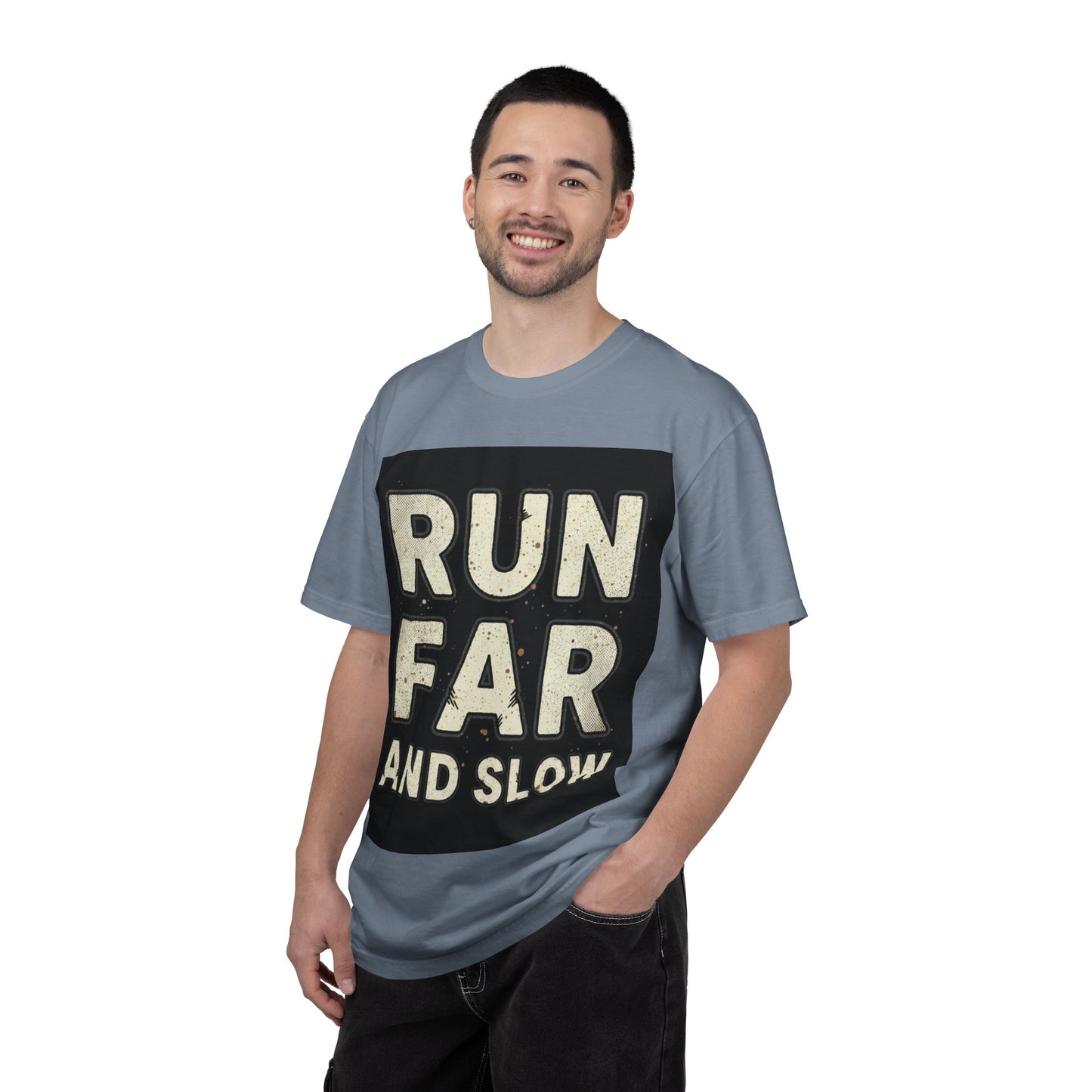 T-Shirt — Run Far And Slow Vintage Running Tee