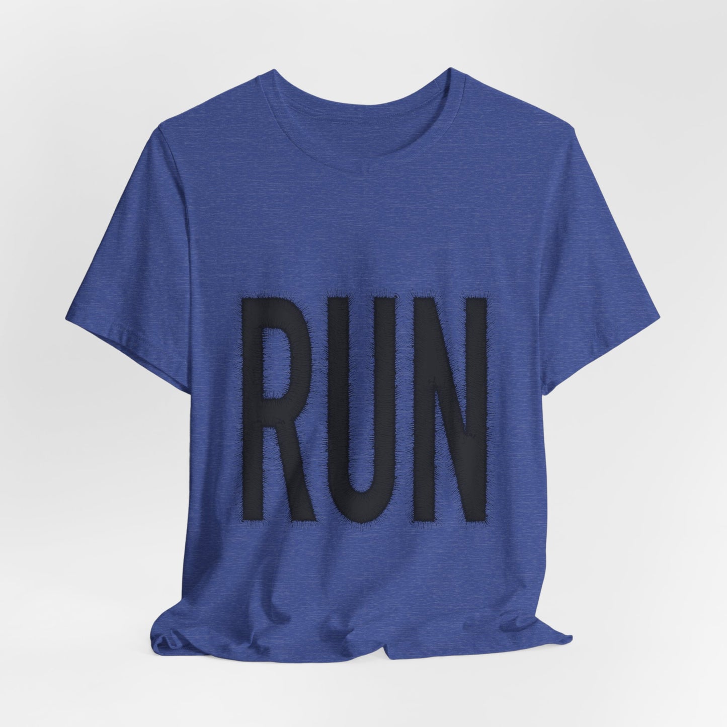 RUN Graphic Tee Running Shirt, Minimal Athletic Typography