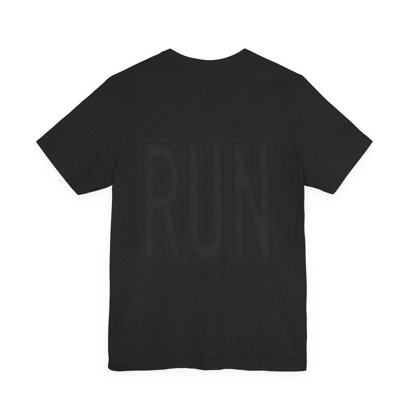 RUN Graphic Tee Running Shirt, Minimal Athletic Typography