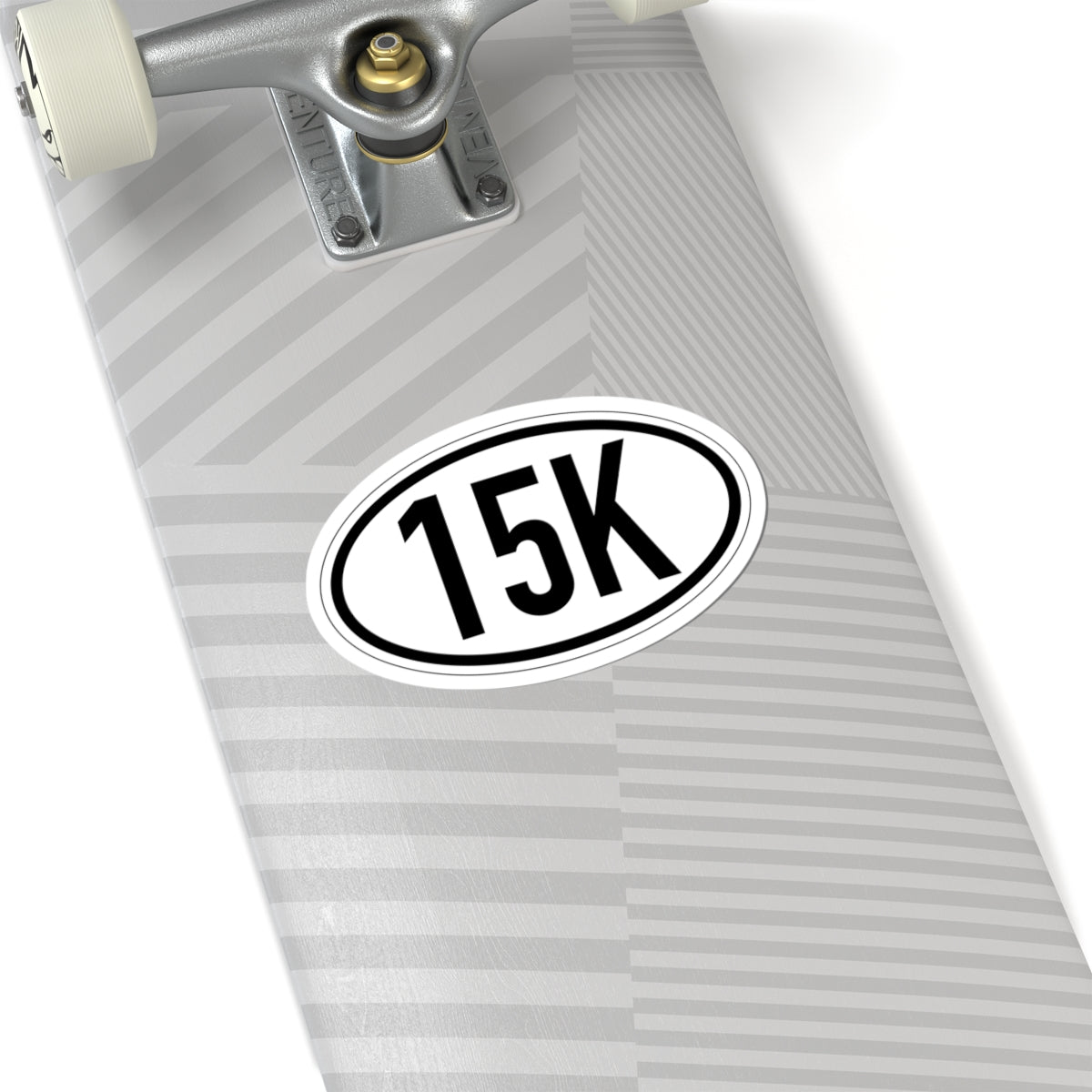 15K Vinyl Sticker, 4 Sizes, Oval Running Decal for Runners & Race Finishers