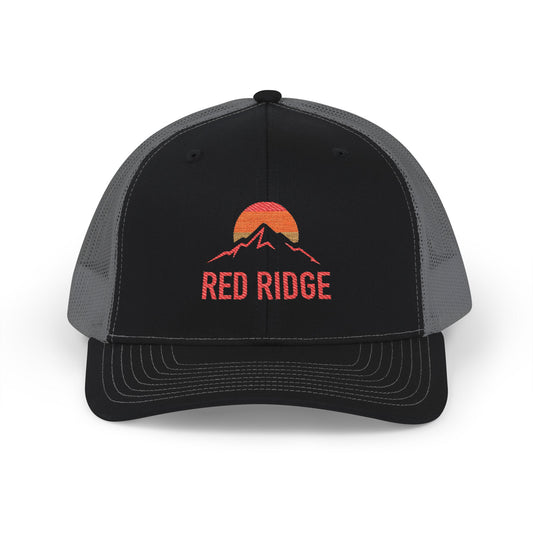 Embroidered Sunrise Richardson 112 Hat, Red Ridge Sunrise, Snapback Trucker Cap, Outdoor Hat, Camping Gear, Gift for Him/Her, Adjustable Cap