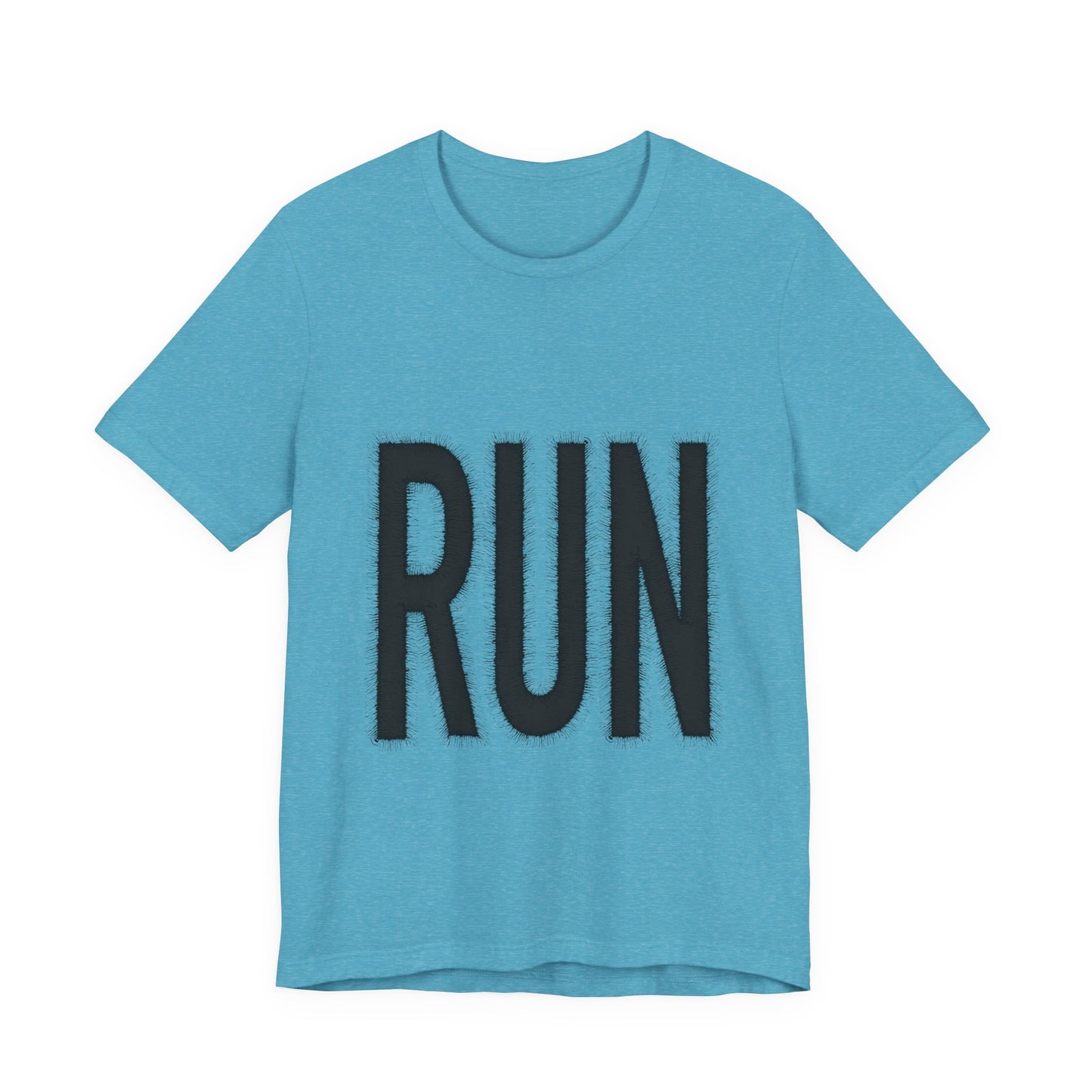 RUN Graphic Tee Running Shirt, Minimal Athletic Typography