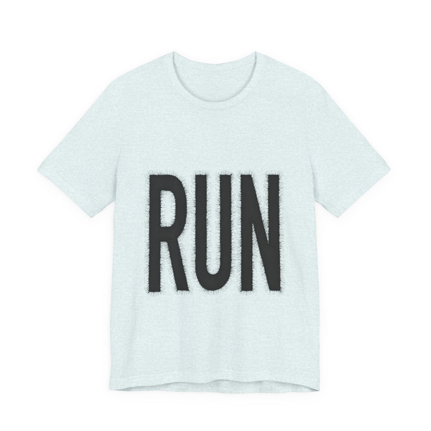 RUN Graphic Tee Running Shirt, Minimal Athletic Typography