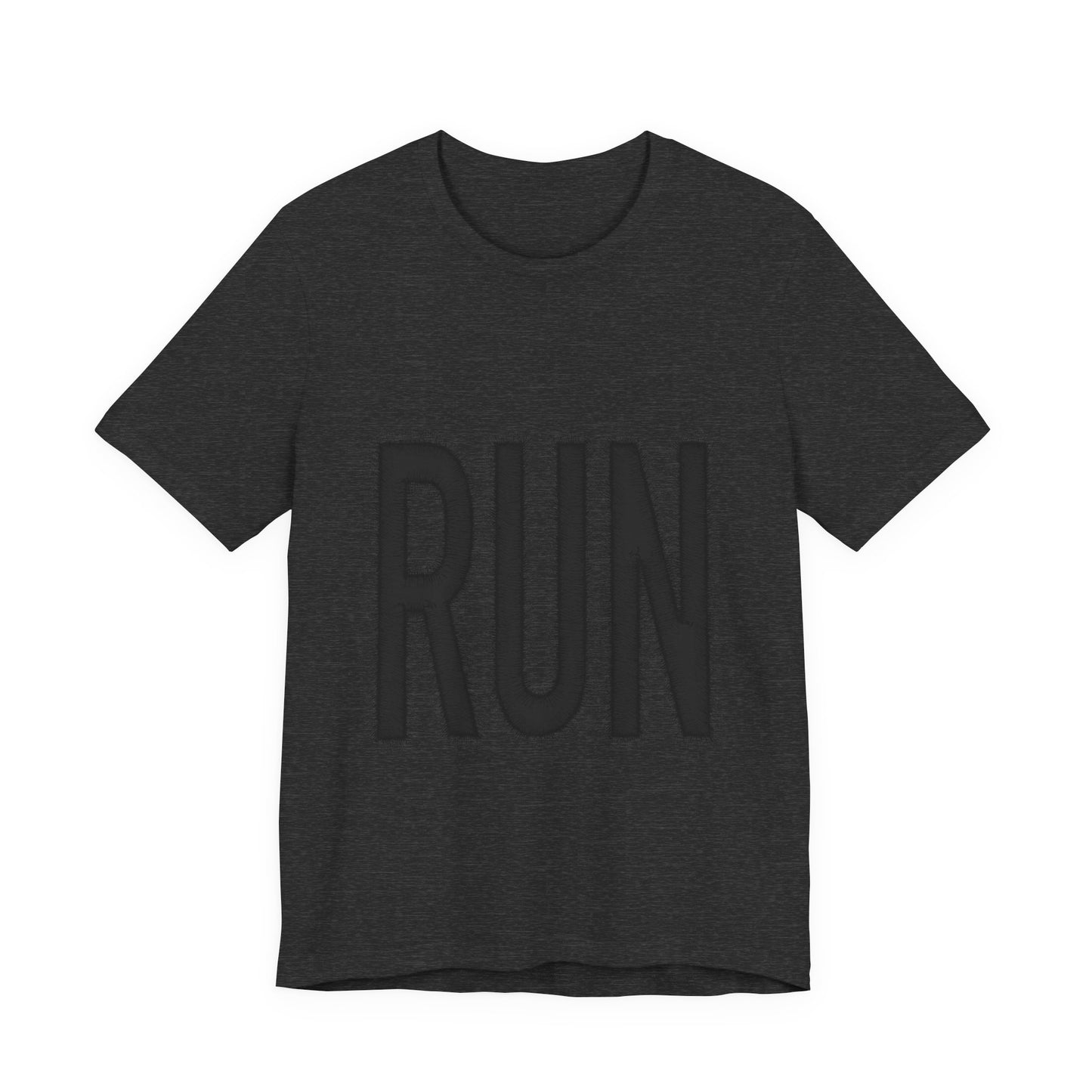 RUN Graphic Tee Running Shirt, Minimal Athletic Typography