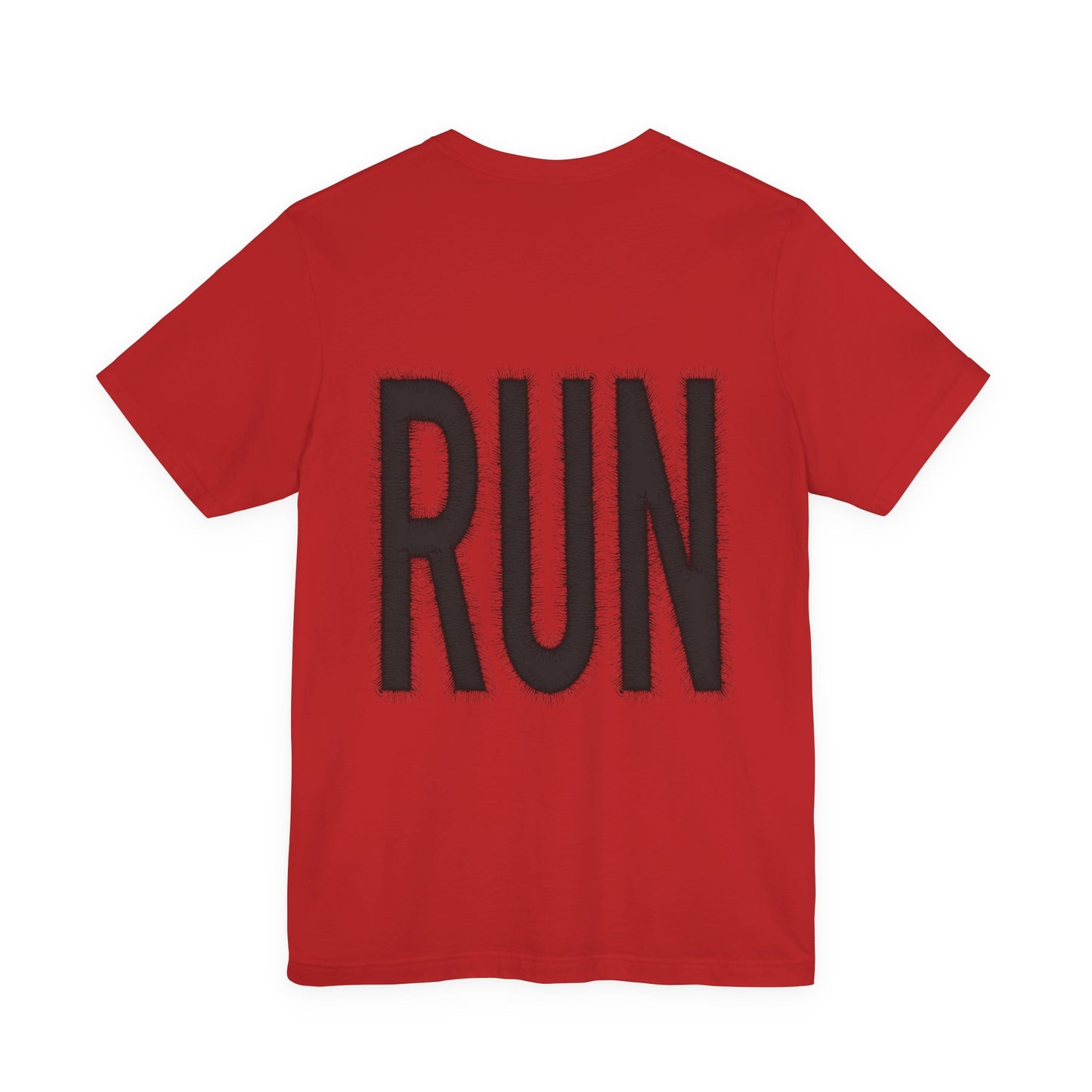 RUN Graphic Tee Running Shirt, Minimal Athletic Typography