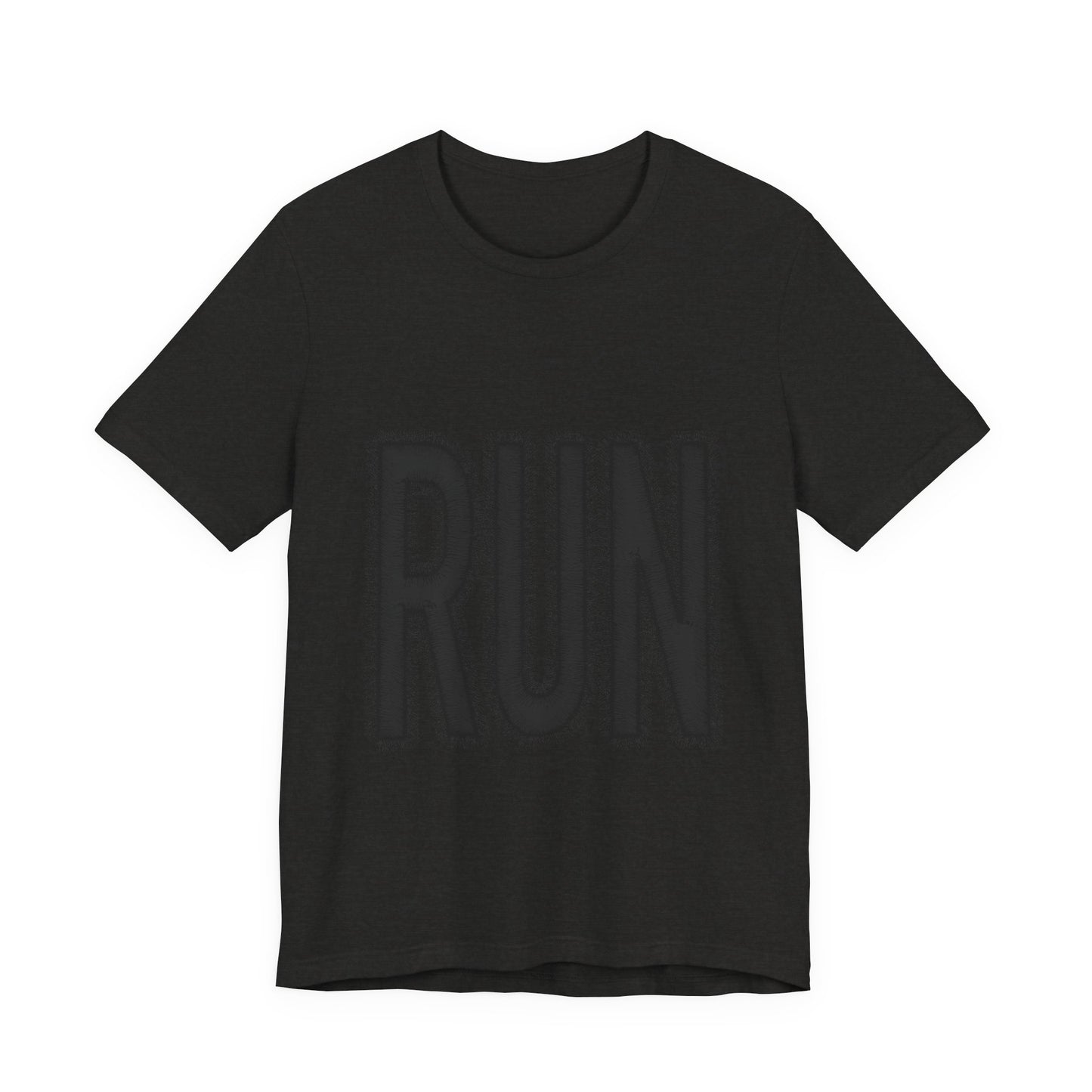 RUN Graphic Tee Running Shirt, Minimal Athletic Typography